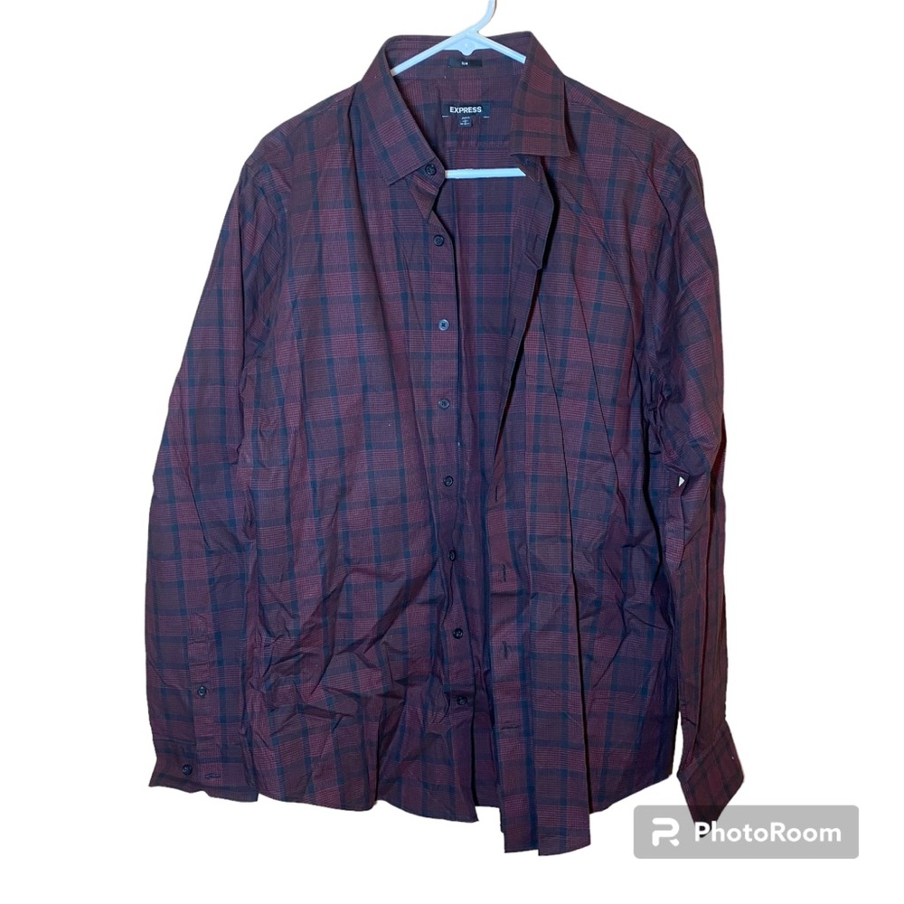 Express Bundle Fitted Button Up Men’s Long Sleeve… - image 4